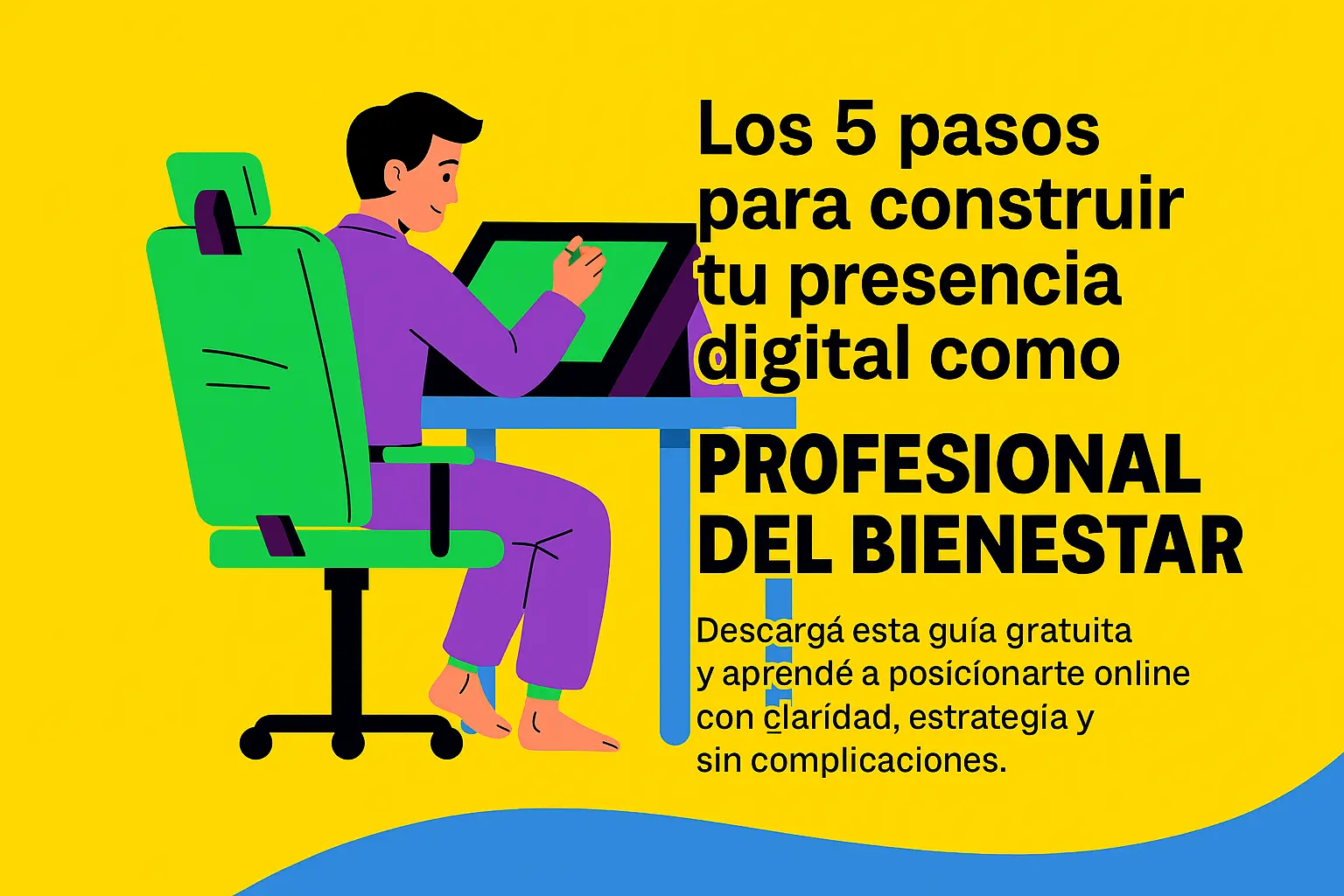 Portada del recurso gratuito con los 5 pasos para construir tu presencia digital como profesional del bienestar